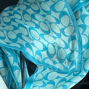 Coach signature scarf with rhinestone embellishments